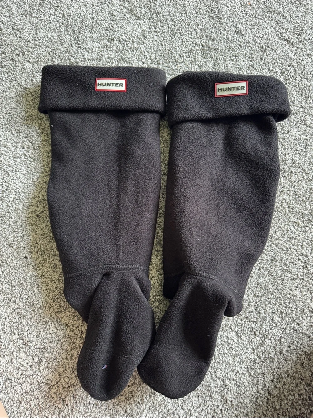 Hunter Black Fleece Boot Liners with Logo